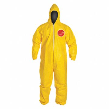Hooded Coverall Elastic Yellow M PK12
