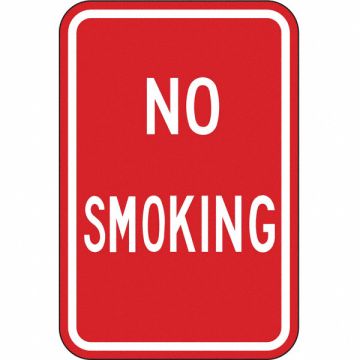 No Smoking Sign 18 inx12 in Aluminum