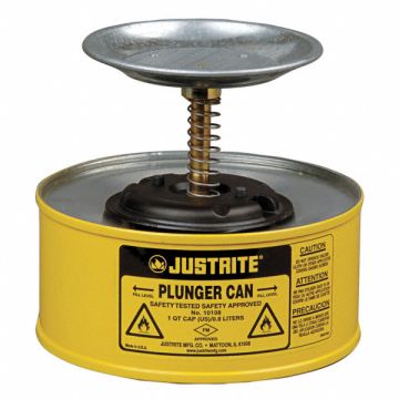 Plunger Can 1 qt. Steel Yellow