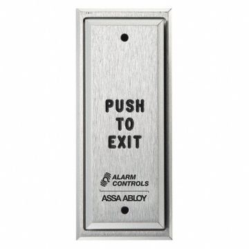 Push to Exit Button Push Button Silver