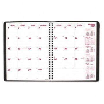 Monthly Planner 11 x8-1/2 Black