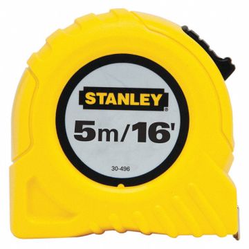 Tape Measure 3/4Inx16 ft Yellow In/Ft/mm