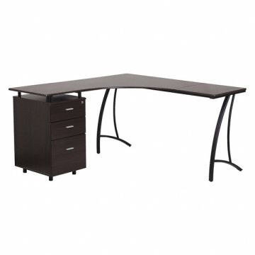 Office Desk Overall 81-1/2 W Black Top