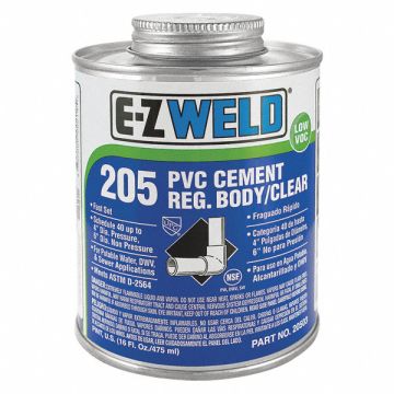 Cement 8 Oz Clear PVC Low VOC