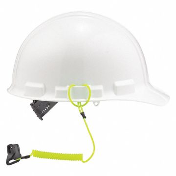 Coil Hard Hat Lanyard Clamp 13in. L Lime