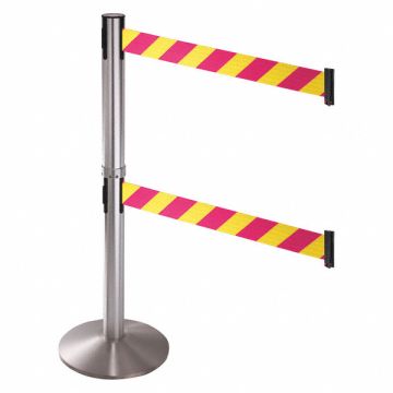 Barrier Post Magenta/Yellow Striped Belt