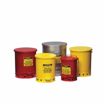 E6820 Oily Waste Can 10 gal Steel Red