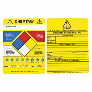 Chemtag Insert 5 3/4in H PK100