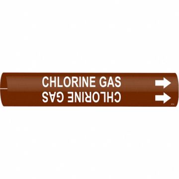 Pipe Marker Chlorine Gas 7/8in H 7/8in W