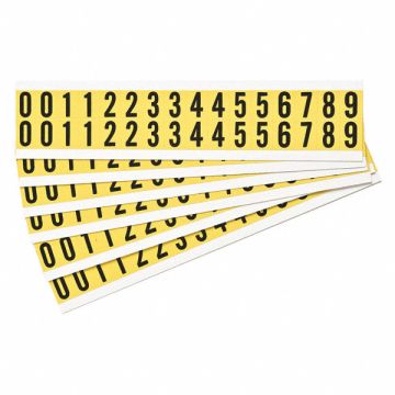 Numbers Label Kit 0 Thru 9 25 Cards PK25