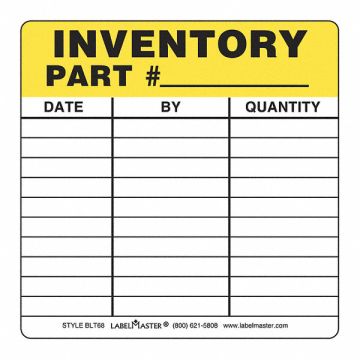Inventory Part Number Label PK500