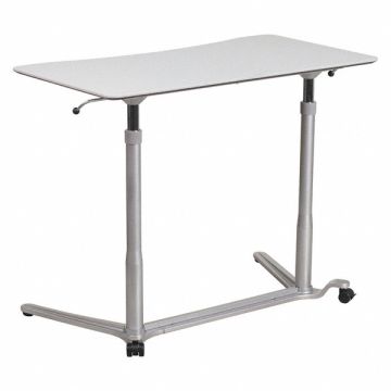 Office Desk Overall 37-25/64 W Silver