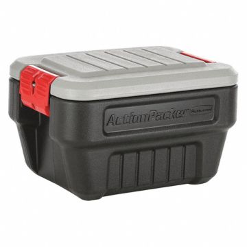 Attached Lid Ctr Black/Mica Solid HDPE