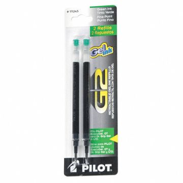 Pen Ink Refill Rollerball Green PK2