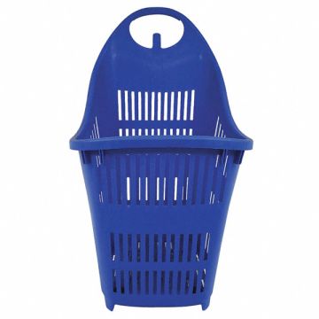Rolling Hand Basket Polypropylene Blue