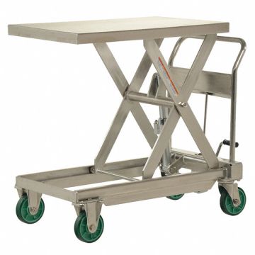 Scissor Lift Cart 1100 lb SS Fixed