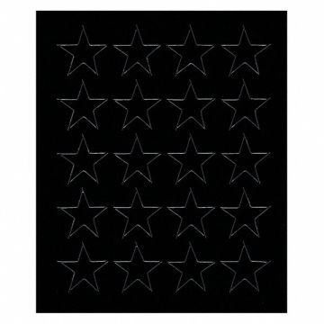 Magnetic Stars 3/4 in W Black PK20