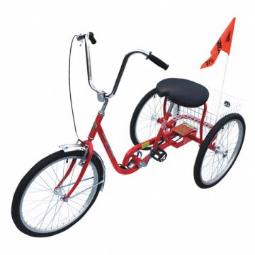 Tricycle 250 lb Cap. Red 24 Wheel