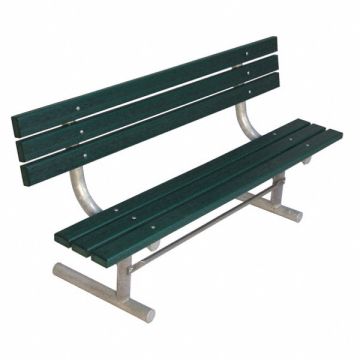 Outdoor Bench 96 in L Grn RCYCLD PLSTC