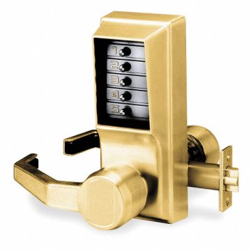 Push Button Lock Entry Antique Brass