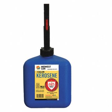Kerosene Can 2 gal Self Blue HDPE