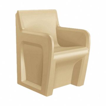Arm Chair Floor Mount Sand w/Door