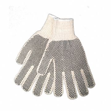 Gloves w/Gripper PVC Dots Tan PK12