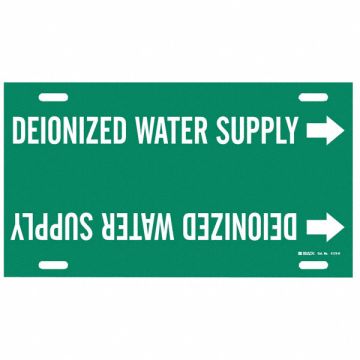 Pipe Markr Deionized Water Supply 10in H