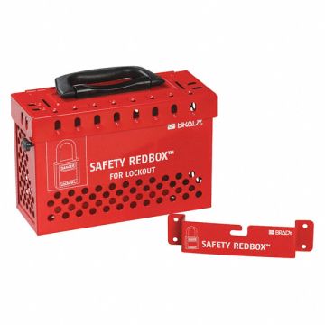 Group Lockout Box Red Wall Mount