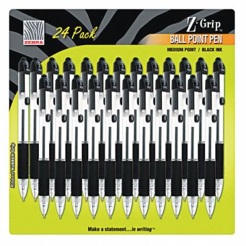 Z-Grip Ballpoint Pen Black Med PK24