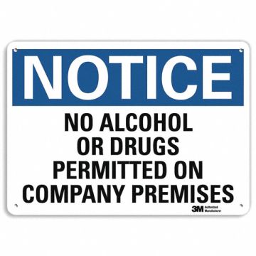 Notice Sign 10 in x 14 in Aluminum