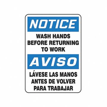 Spanish-Bilingual Notice Sign 14 X10