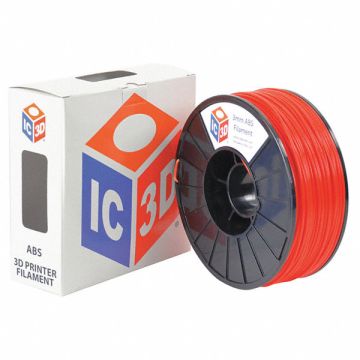 ABS Filament Red 3mm 1kg Reel