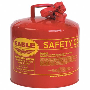 Type I Safety Can 5 gal Red 13-1/2In H
