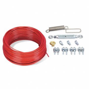 Cable Kit Plastic Coated Steel 84 ft L