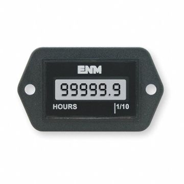 Hour Meter LCD 2-Hole 4.5 to 28VDC