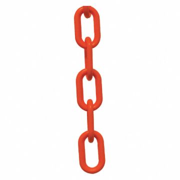 Plastic Chain 1-1/2 Sz 25 ft L Orange