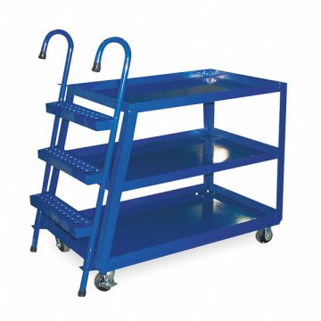 Stock Picking Ladder Cart 1000 lb Blue