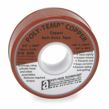 Anti-Seize Tape 3/4 W Copper