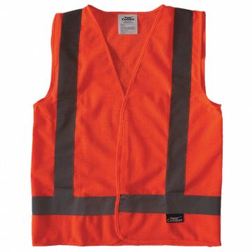 Safety Vest Orange/Red S Hook-and-Loop