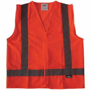 Safety Vest Orange/Red L Hook-and-Loop