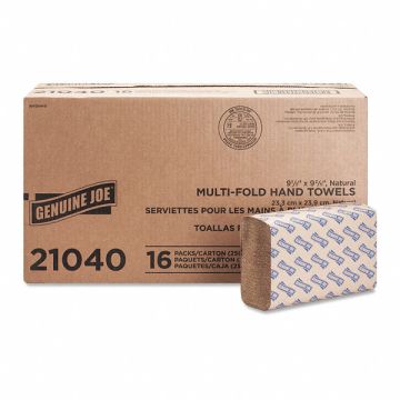 Multifold Natural Towels 1-Ply PK4000