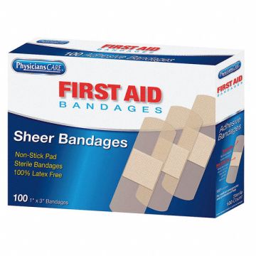 Adh Bandage Sheer Plastic 1 in PK100