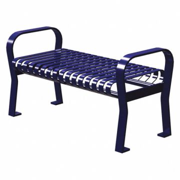 Outdoor Bench 49 in L 25-1/2 in H Blue