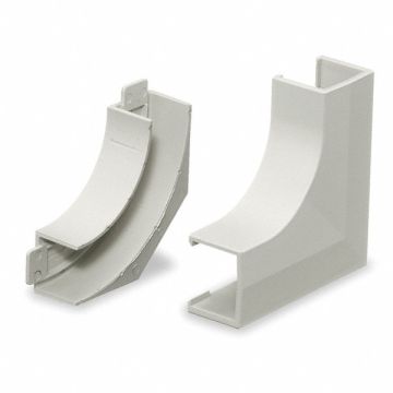 Flat Elbow Base and Cover White