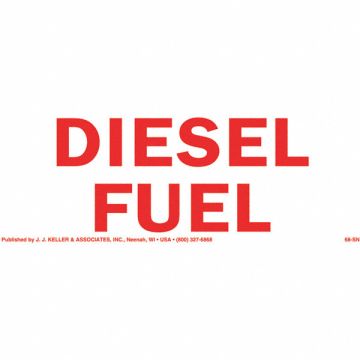 Hazmat Sign Diesel Fuel Small