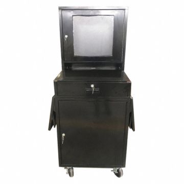 Mobile Computer Cabinet Black