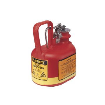 Can, Safety, Polyethylene, Type 1, 0.5 Gal, Red