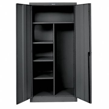 K4181 Storage Cabinet 78 x36 x18 Black 4Shlv
