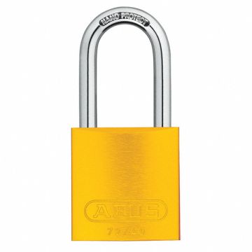 H5007 Lockout Padlock KA Yellow 1-1/2 H PK12